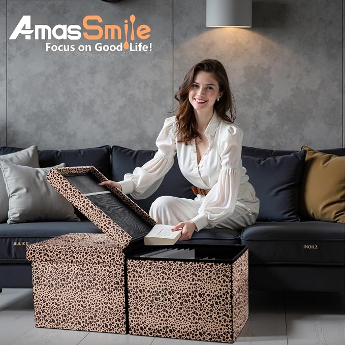 AmasSmile Footrest Ottoman Bench - Image 4