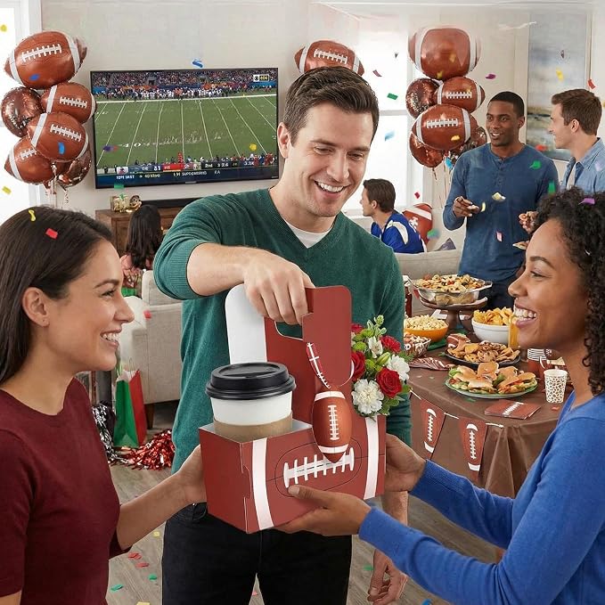 24 Set Football 2 Cup Drink Carrier - Image 3