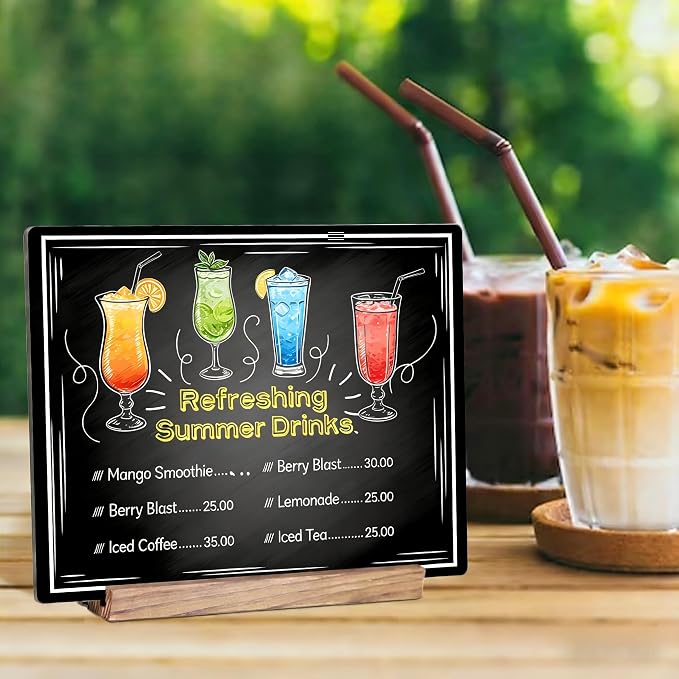 8.6x11.7 Chalkboard Signs with Base - Image 4