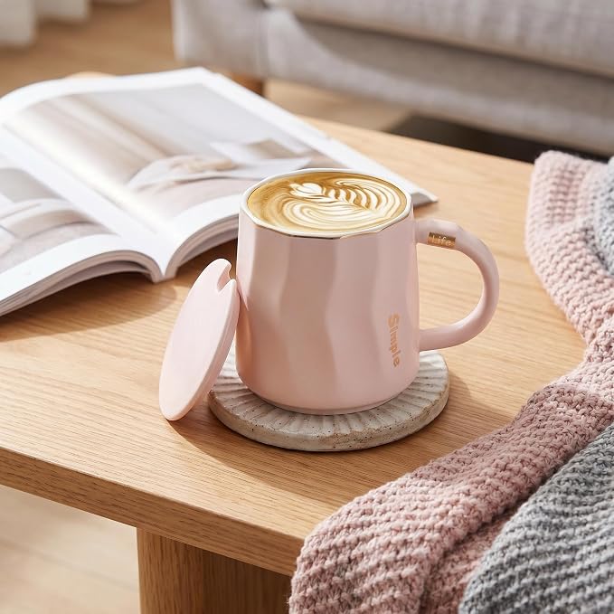 Flat Bottom Coffee Mug for Mug Warmer – 13.5 oz Ceramic Cup - Image 6