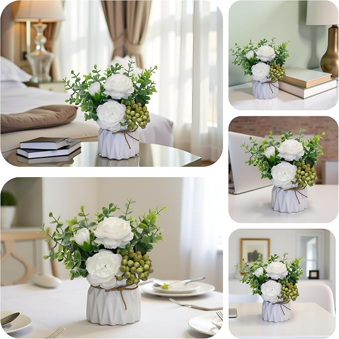 LADADA White Artificial Flowers - Image 6