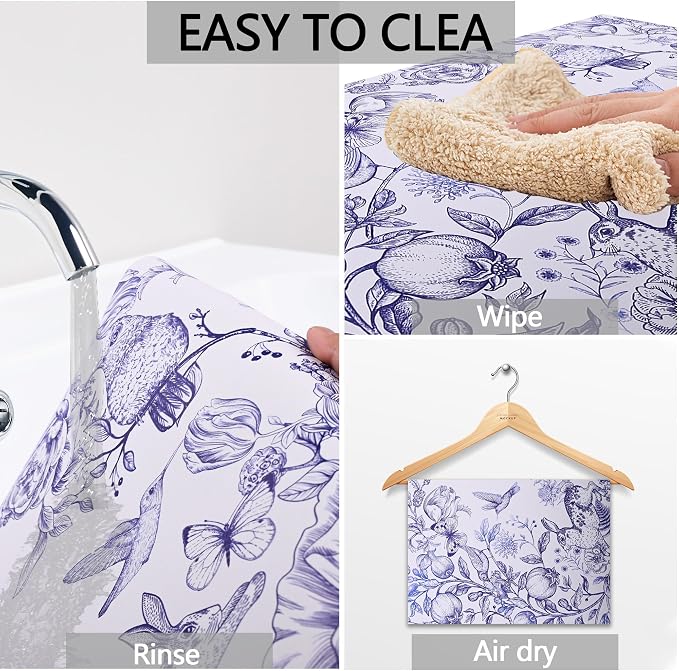 Chinoiserie Vintage Flowers Dish Drying Mat Absorbent Silicone Dry Pad - Image 6