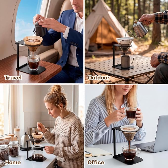 Pour over Dripper Stand, Foldable Espresso Coffee Machine Stand, Lightweight & - Image 7