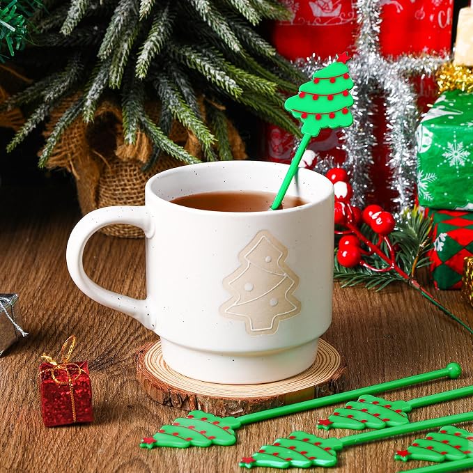 36Pcs Christmas Drink Stirrers, Tree Coffee Stir Sticks | Reusable Holiday - Image 3