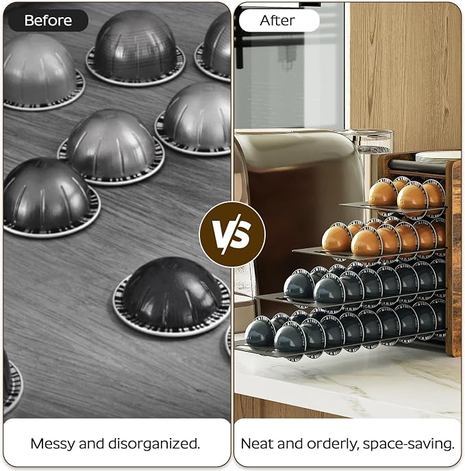 YATINEY Coffee Pod Drawer Holder, 72 Pods Large Capacity, 4 Tier Holder - Image 7