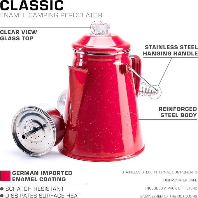 COLETTI Classic Percolator Coffee Pot — The Most Nostalgic Camping Coffee Pot - Image 3