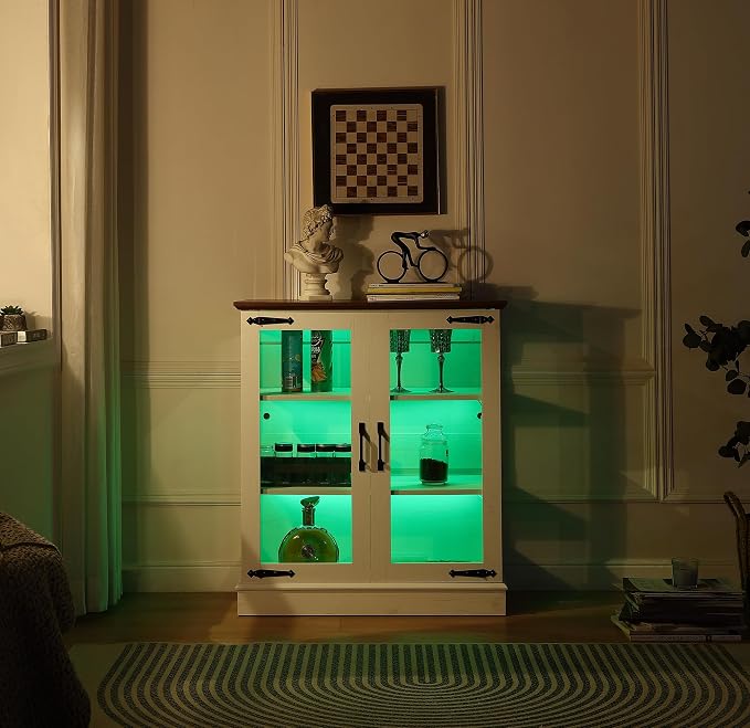 FOREST GRAVITY 31.5'' Small Display Buffet Cabinet - Image 3