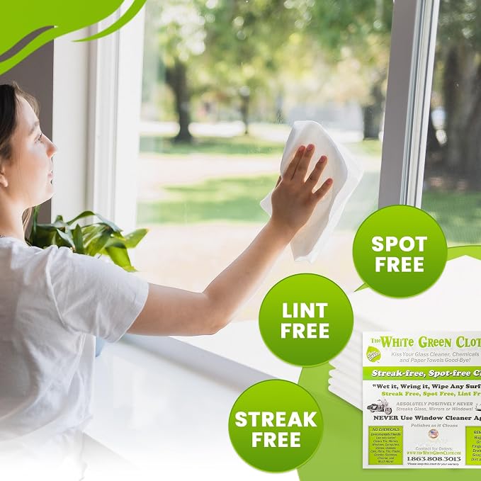 The White Green Cloth 10-Pack Reusable Cleaning Cloths - Image 5