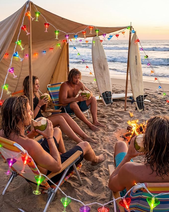 SUNSGNE LED Summer Decorative Indoor String Lights, 8.5ft Margarita Cup Hanging - Image 6