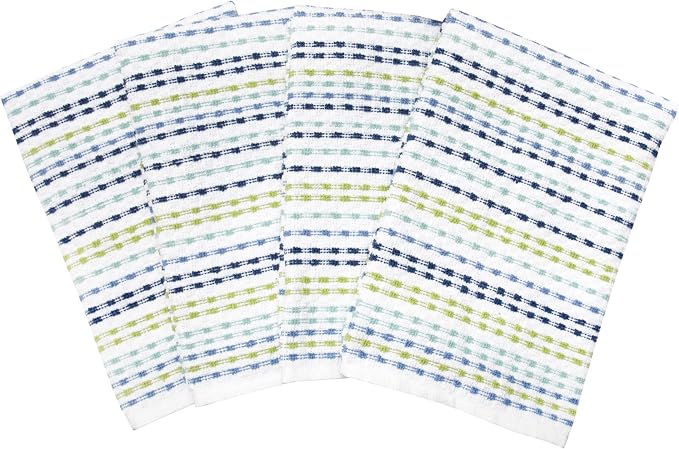 Ritz Pebble Bar Mop, Cool Blue Green, 4 Towel Set - Image 2