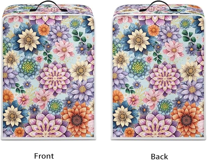 Boho Flower Coffee Maker Covers Heat-Resistant Waterproof Dust-Proof Dust Cover - Image 2