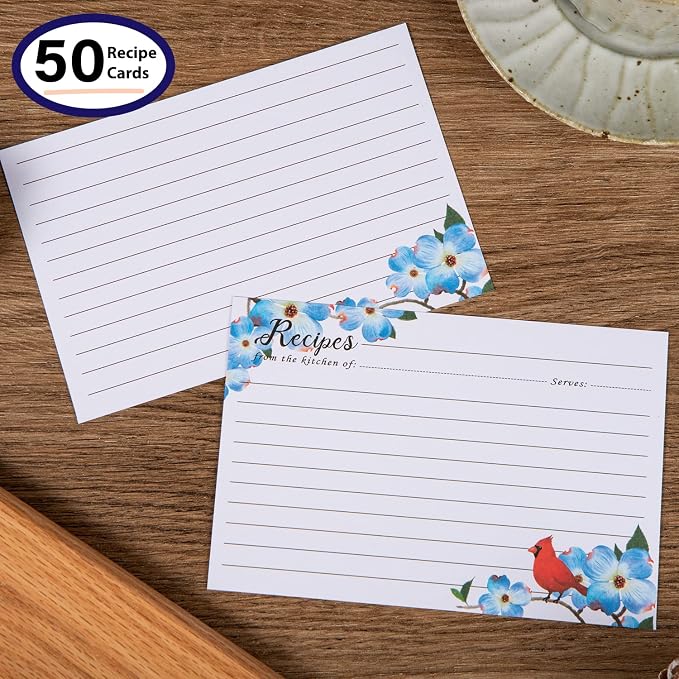 COFICE Recipe Cards 4x6 Inch, Cut Thicken Card Stock Double Sided Recipe Cards - Image 2