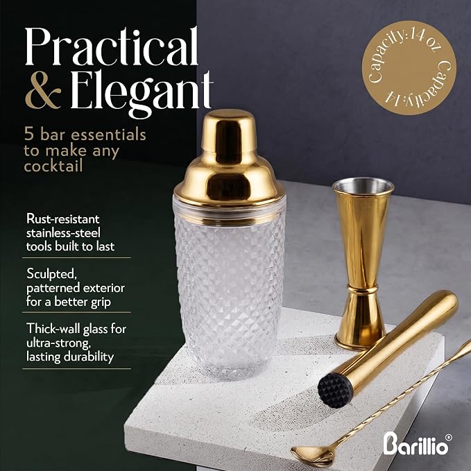 Barillio Glass Cocktail Shaker Set - Image 4