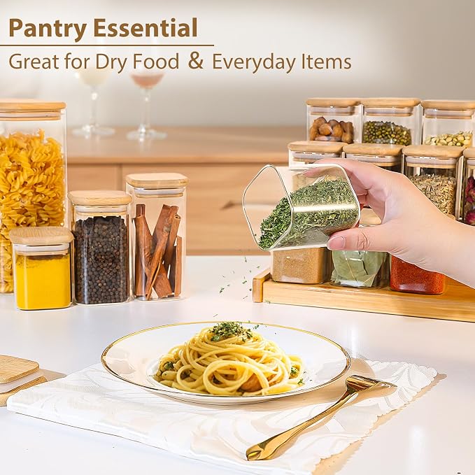 TBWIND 20 Pack 4 oz Square Glass Spice Jars - Image 5