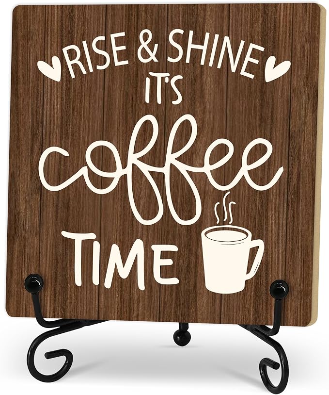 Coffee Desk Decor Sign, Coffee Time Sign by Zmyollo