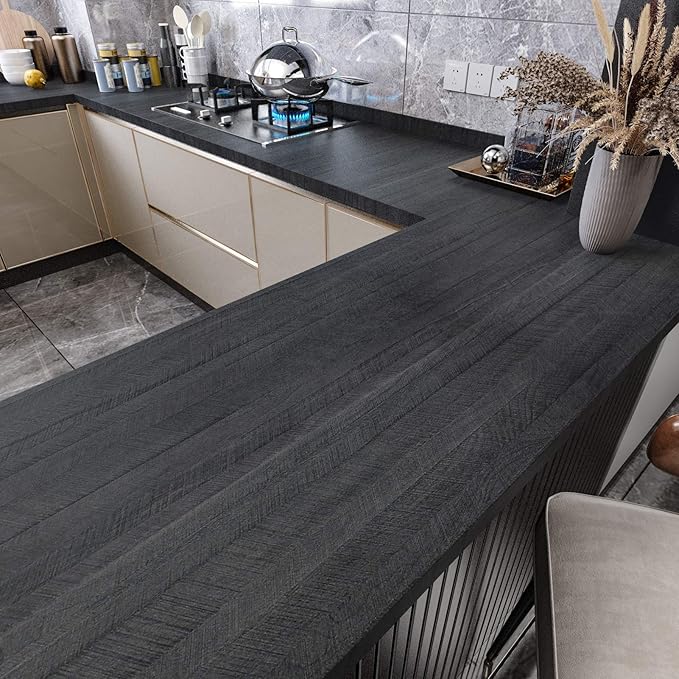 WESTICK Large Wood Grain Wallpaper Peel and Stick Modern Countertops Waterproof by WESTICK