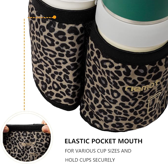 riemot Luggage Travel Cup Holder Free Hand Drink Carrier - Image 4