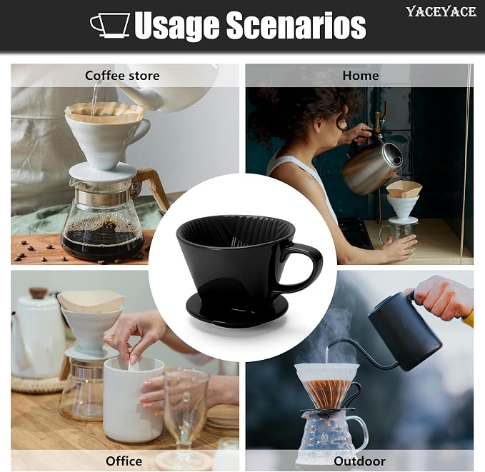 Coffee Pour Over, Ceramic Coffee Dripper - Image 7