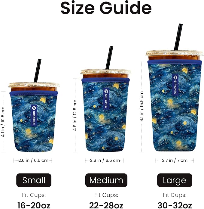 Iced Coffee Sleeve – Neoprene Reusable Cup Sleeves - Image 4