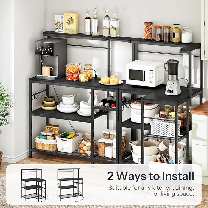 HOOBRO L-Shaped Bakers Rack - Image 6