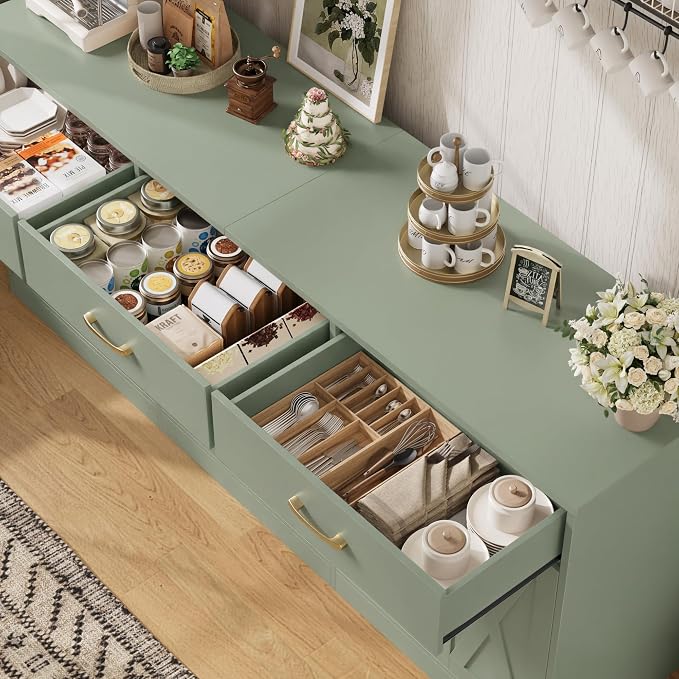 HOSTACK 71" Large Sideboard Buffet Cabinet - Image 8