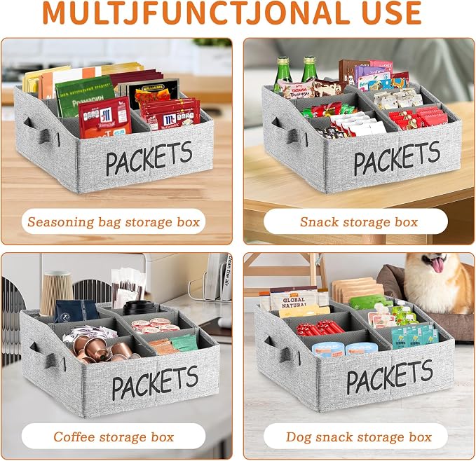 8 Compartment Fabric Snack Organizer - Image 9