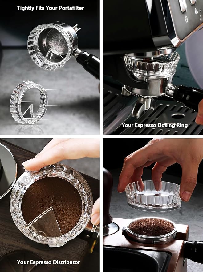 Moka Pot Dosing Ring & Coffee Distributor 2in1 Coffee Maker Dosing Ring - Image 3