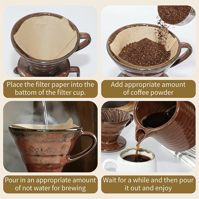 Vintage Ceramic Pour Over Coffee Maker - Image 4