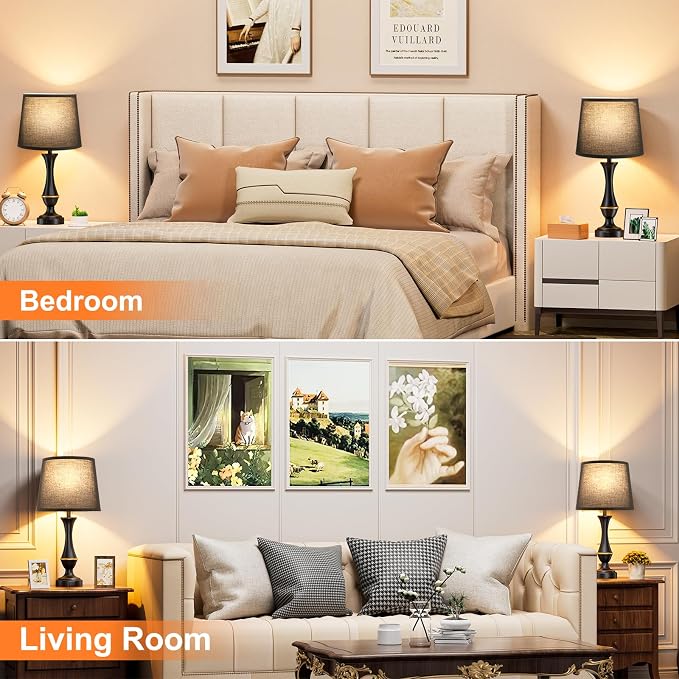 Seealle Upgraded Touch Lamps for Night Stands Set of 2 - Image 4