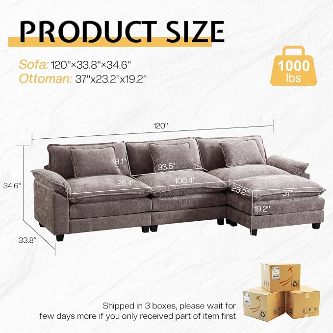 Modular Sectional Sofa, Cloud Couch - Image 2