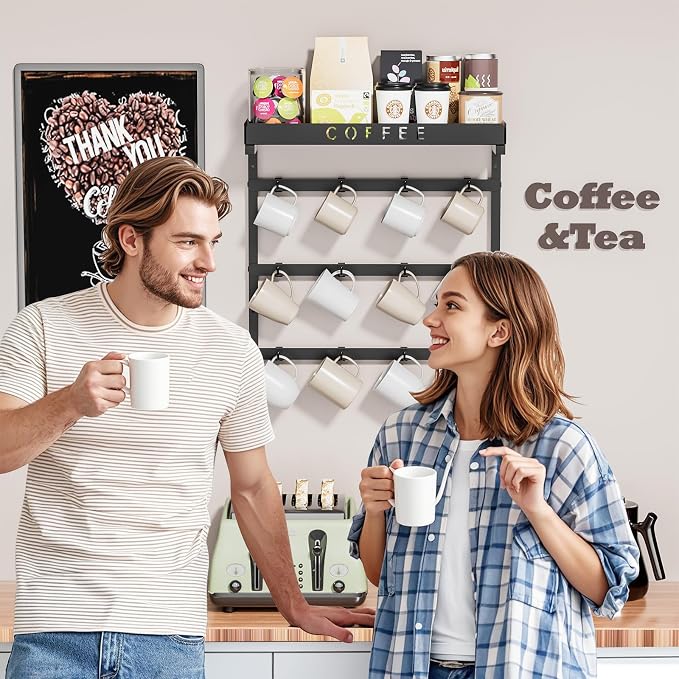 RCHYFEED Coffee Mug Holder Wall Mounted, Mug Rack Organizer - Image 7