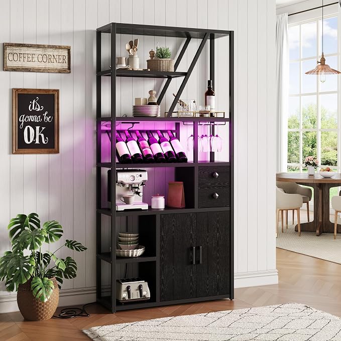 Garvee Modern Tall Bar Cabinet - Image 7