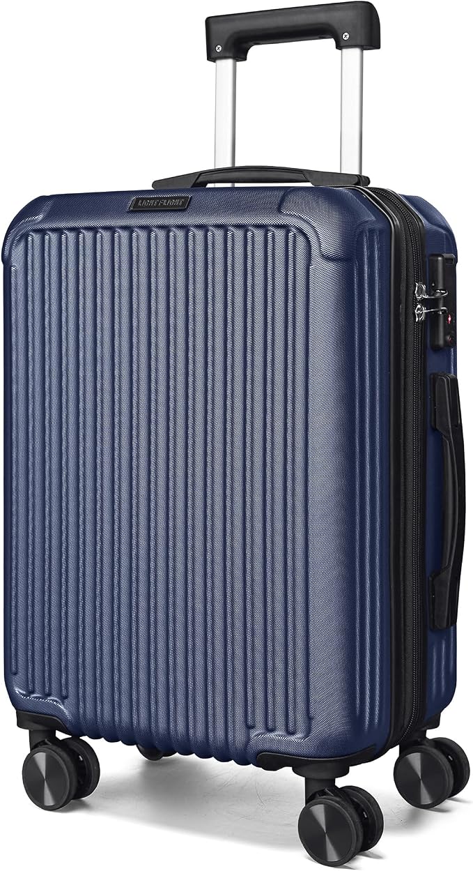 LIGHT FLIGHT Carry On Luggage 22x14x9 Airline Approved, Dark Blue | 22x14x9 by LIGHTFLIGHT