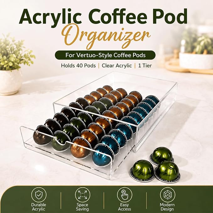 Coffee Pod Drawer Organizer Compatible - Image 7