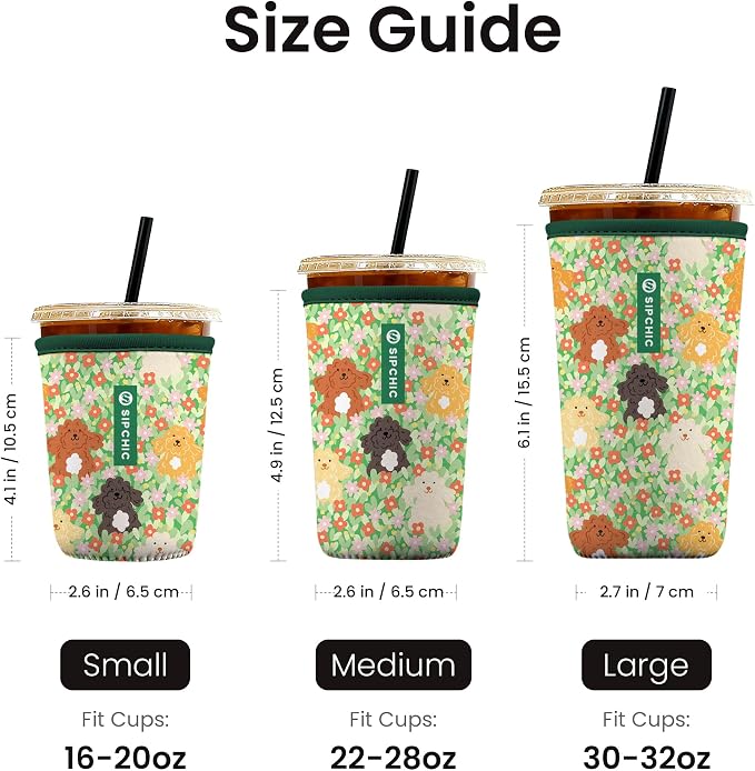 Iced Coffee Sleeve – Neoprene Reusable Cup Sleeves - Image 4
