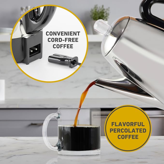 West Bend Electric Percolator Classic Style Coffee Maker - Image 4