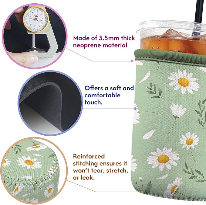 Reusable Insulated Neoprene Iced Coffee Sleeve - Image 2
