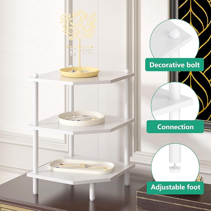 Corner Shelf Stand for Desk - Image 9