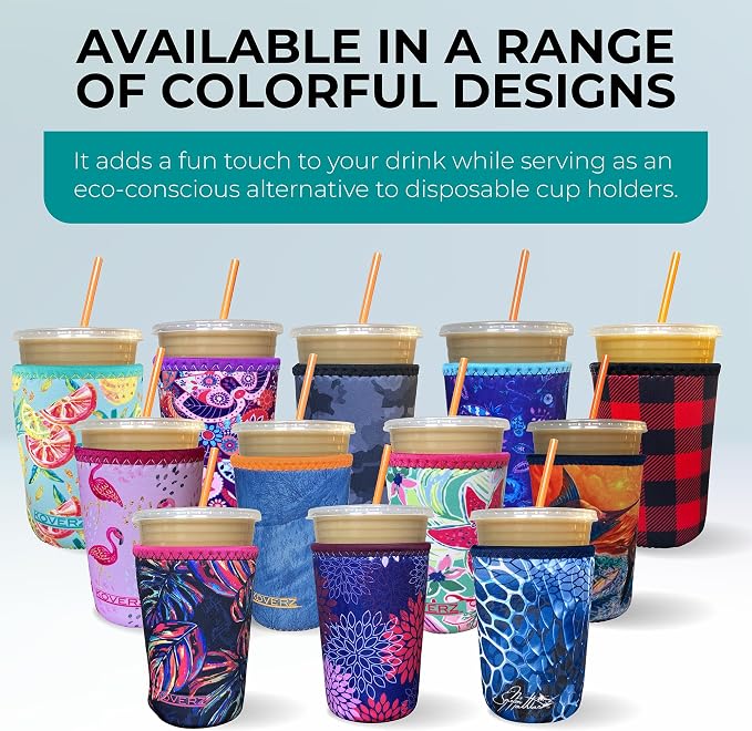 Iced Coffee Sleeve, Insulated Neoprene Cup Sleeve, Fits a 24 Oz. Coffee Cup - Image 4