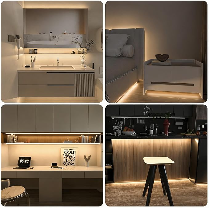 WOBANE Under Cabinet Lighting Kit, 9.8ft COB Light Strip - Image 4