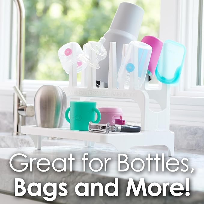 PopYum White Space Saving Drying Rack from 100% Recycled Bottles | Space Saving - Image 4