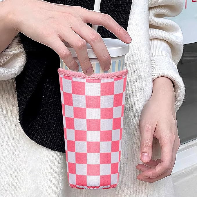 3 Pack Reusable Insulated Iced Coffee Cup Sleeve Beverage Holder - Image 9