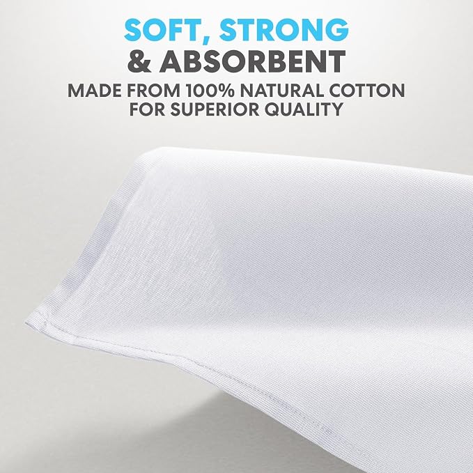 Simpli-Magic Flour Sack Kitchen Towels 24"x24" – 100% Cotton, High Absorbent - Image 4