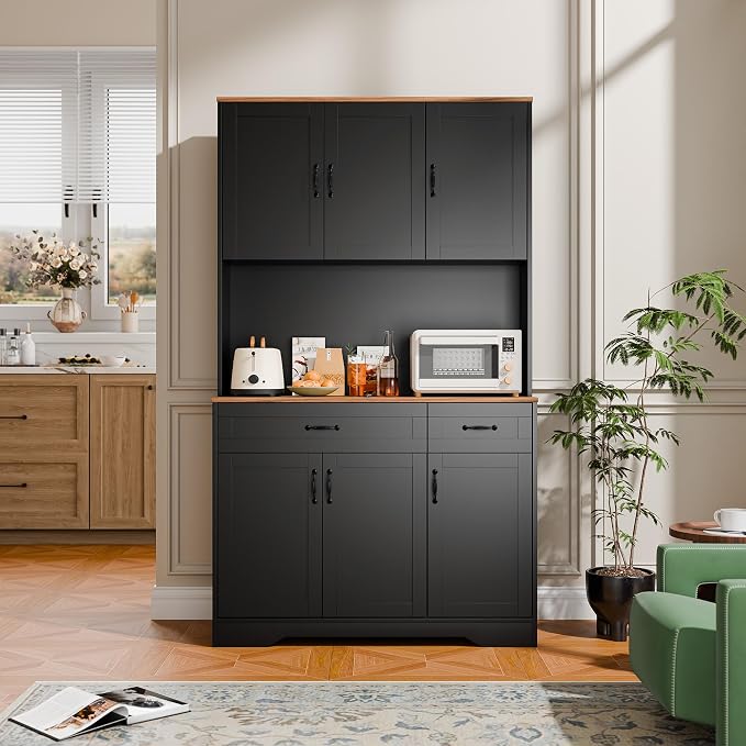 Cozy Castle 71" Tall Kitchen Hutch Cabinet - Image 5
