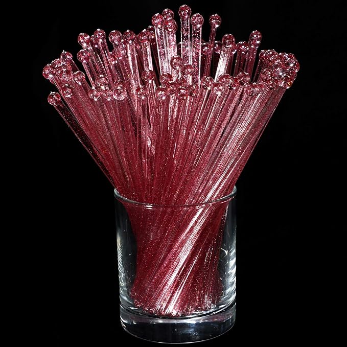 Honoson 100 Pcs Clear Swizzle Sticks Ball Head Stirrer Disposable Plastic Round by Honoson