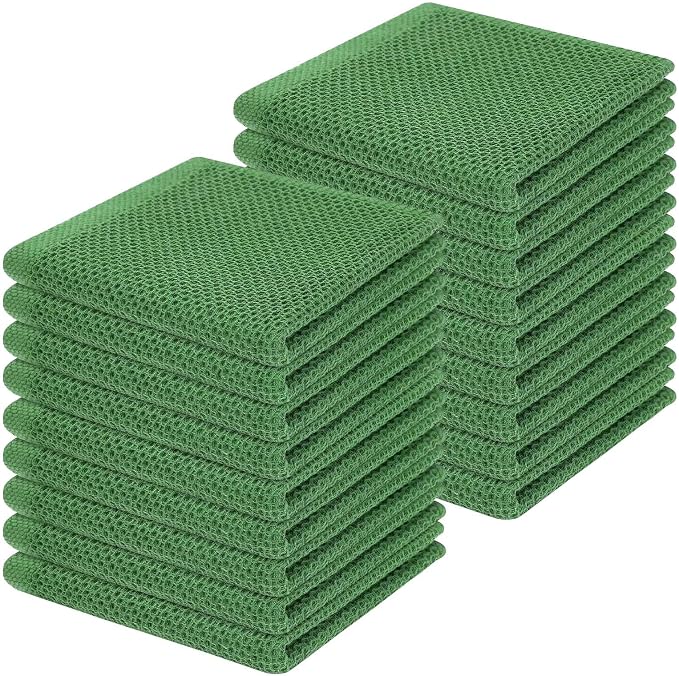 Homaxy 100% Cotton Waffle Weave Kitchen Dish Cloths, Ultra Soft Absorbent Quick by Homaxy