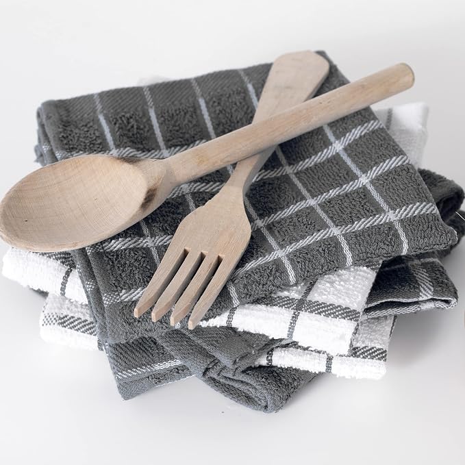 Ritz Terry Check Dish Cloth Set: Highly Absorbent & Super Soft - Image 5