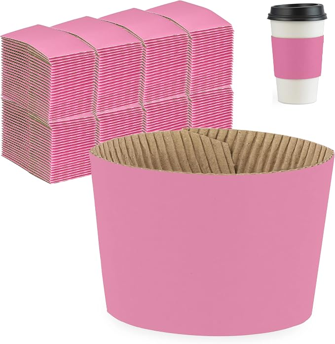 FMP Brands Pink Coffee Cup Sleeves Disposable by FMPBrands