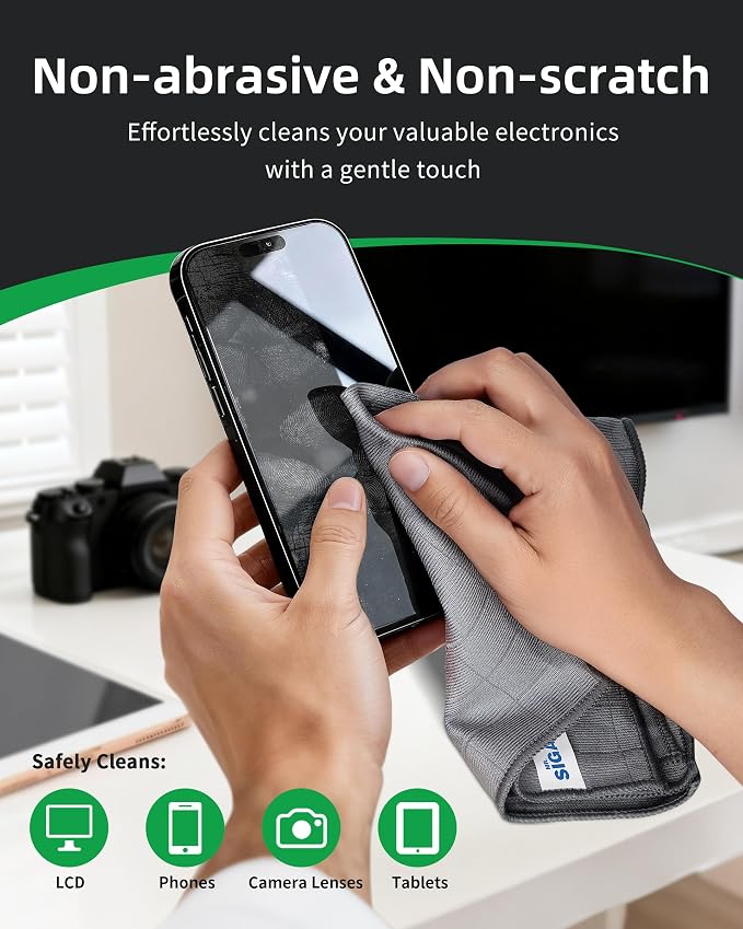 MR.SIGA Ultra Fine Microfiber Glass Cleaning Cloths, Lint Free, Streak Free - Image 4