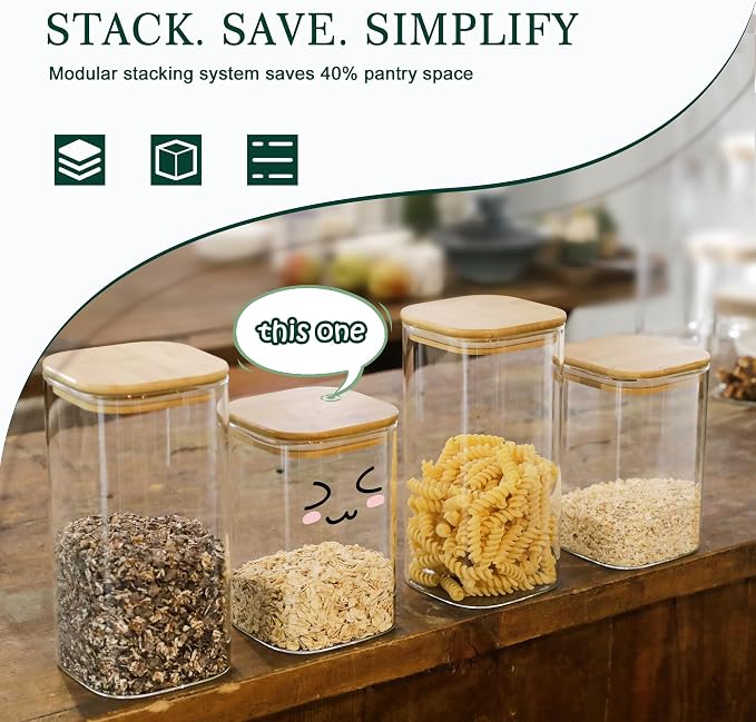 LIBWYS Kitchen Glass Jars Set - Image 5
